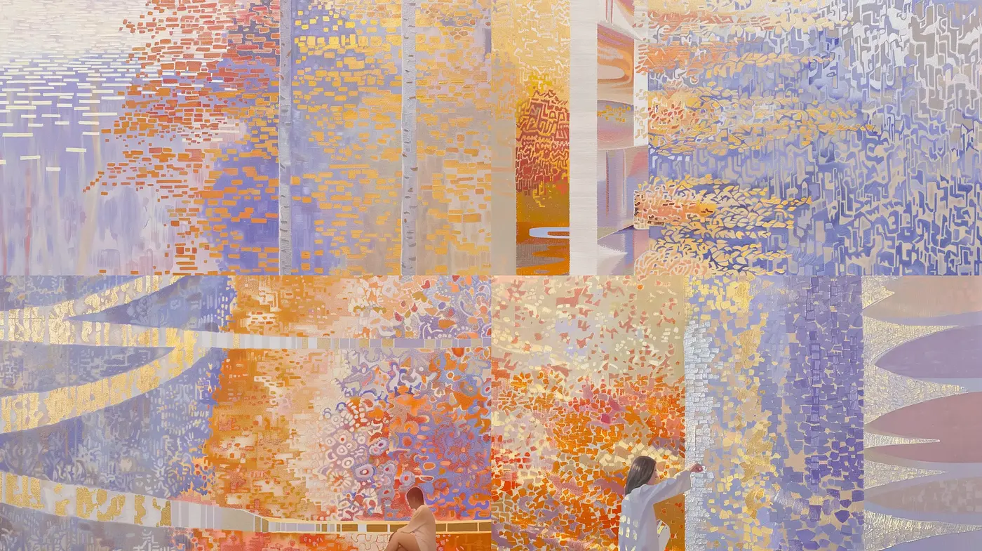 Mosaic of Hues: A Pointillist-Inspired Digital Tapestry - Midjourney sref style