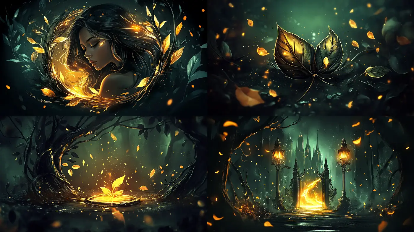 Enchanted Luminescence: A Dreamlike Fusion of Nature and Fantasy - Midjourney sref style