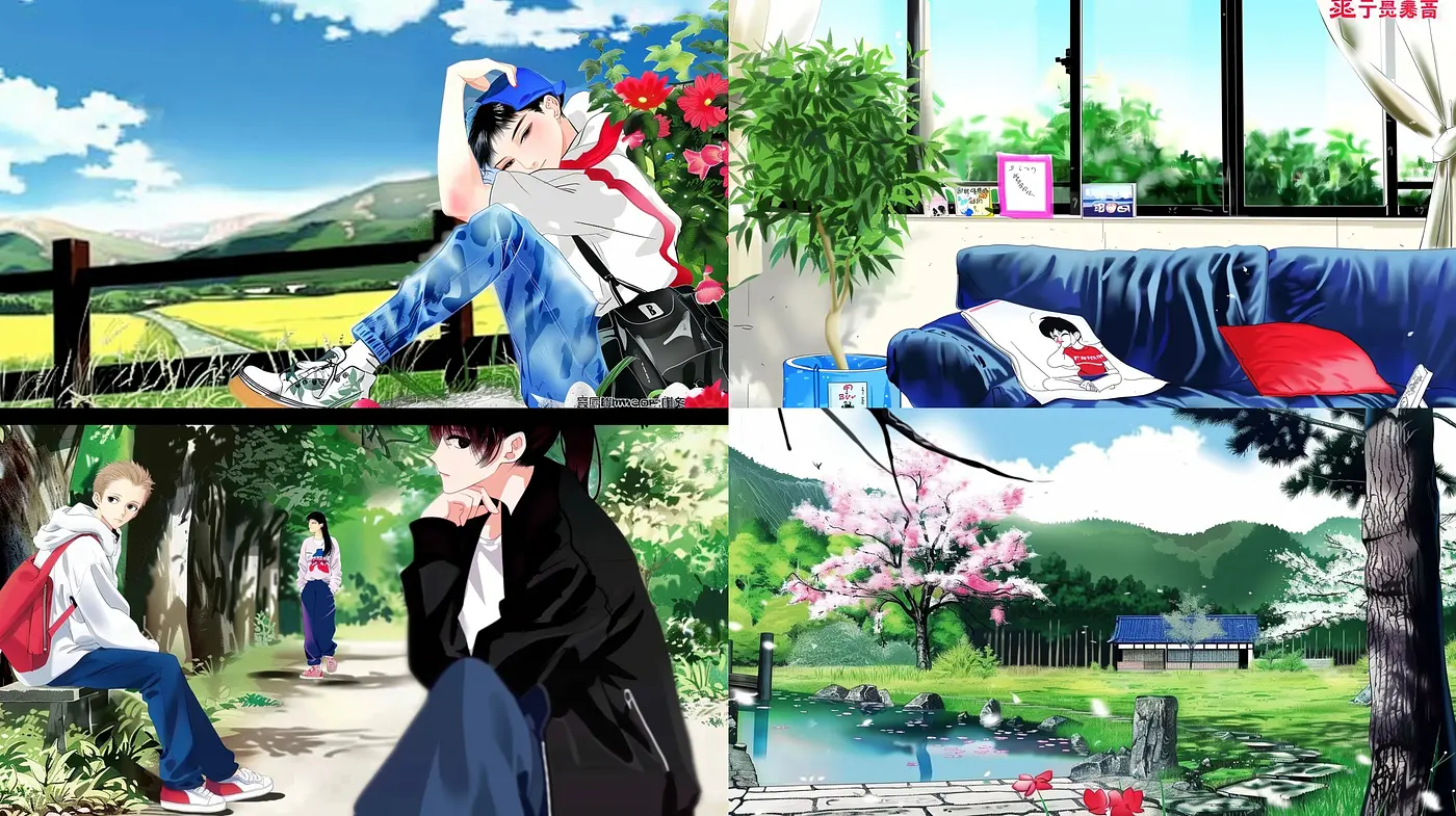Serene and Vivid Anime-Inspired Natural Vistas - Midjourney sref style