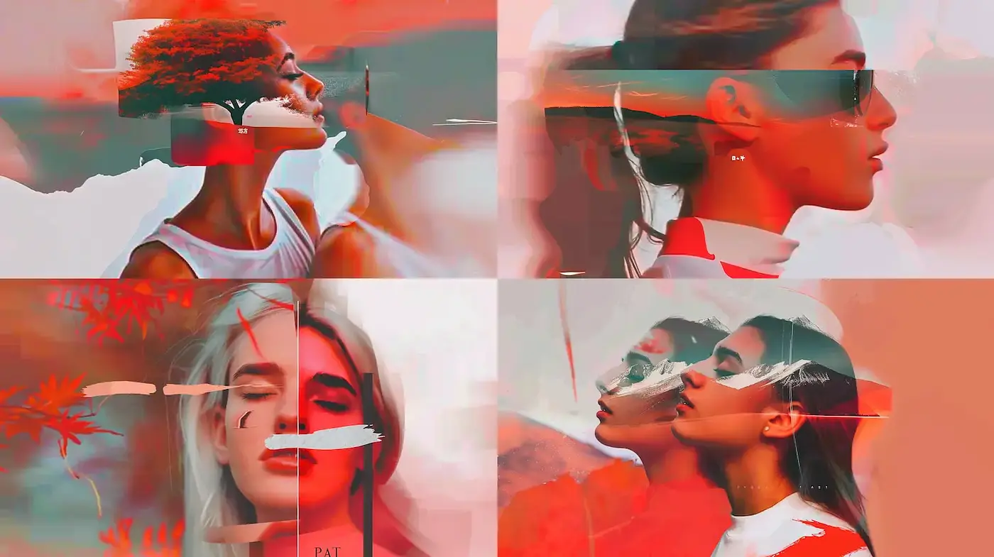 Dynamic and Vibrant Portraiture with Abstract Elements - Midjourney sref style
