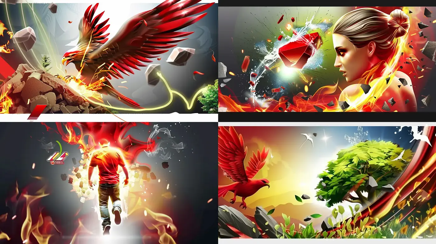 Ethereal Dynamism in Digital Art - Midjourney sref style