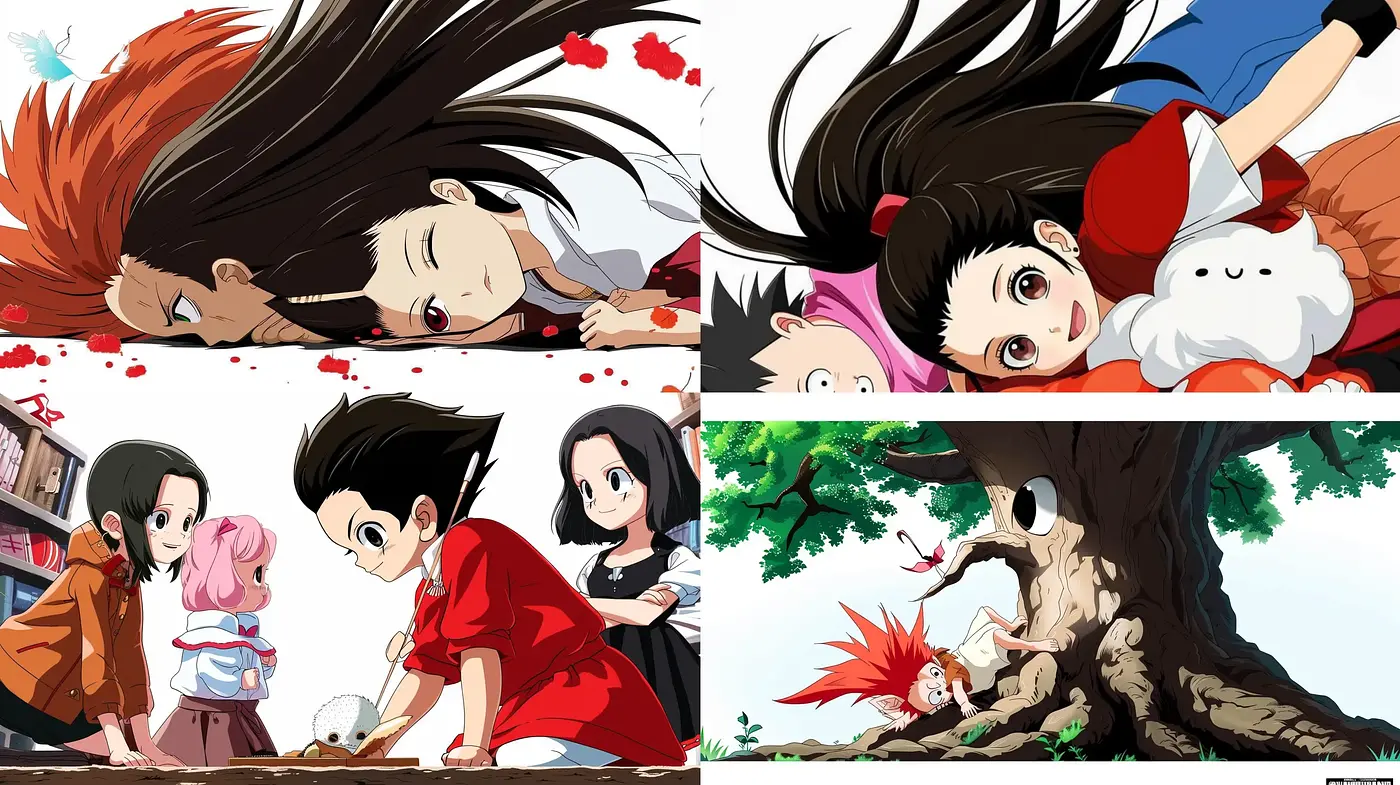 Dynamic Anime-Inspired Illustrations with Vivid Storytelling - Midjourney sref style