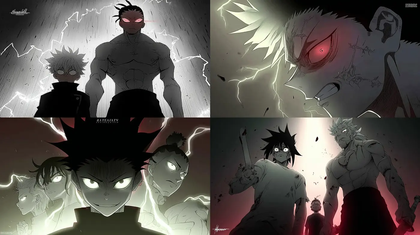 Dynamic and Intense Anime-Inspired Style with Bold Character Designs - Midjourney sref style