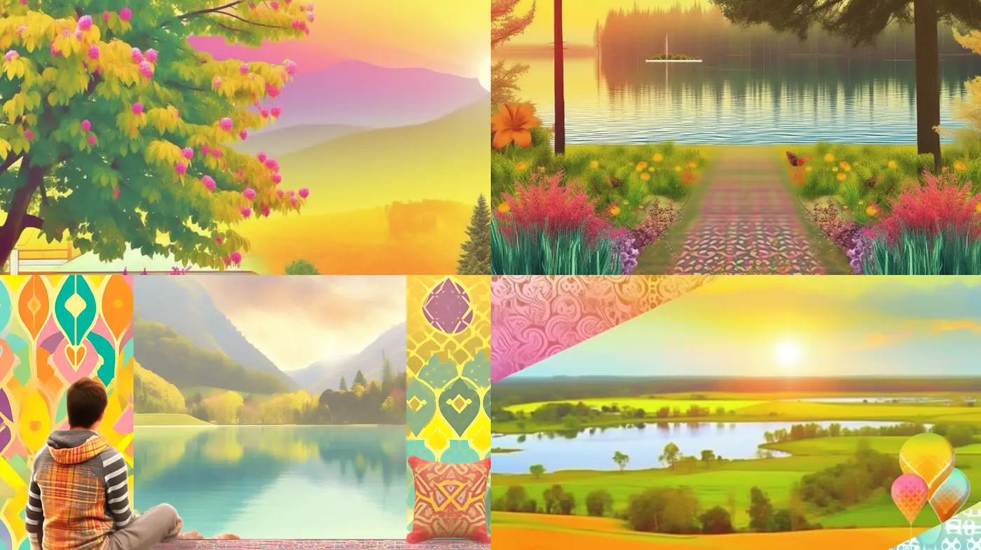 Luminous Serenity in Pastel - A Synthesis of Vivid Landscapes and Tranquil Vistas - Midjourney sref style