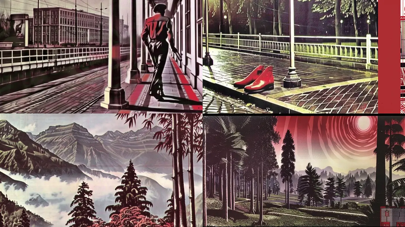 Ethereal Hues: Consistent Vintage Nostalgia in Nature and Urbanity - Midjourney sref style