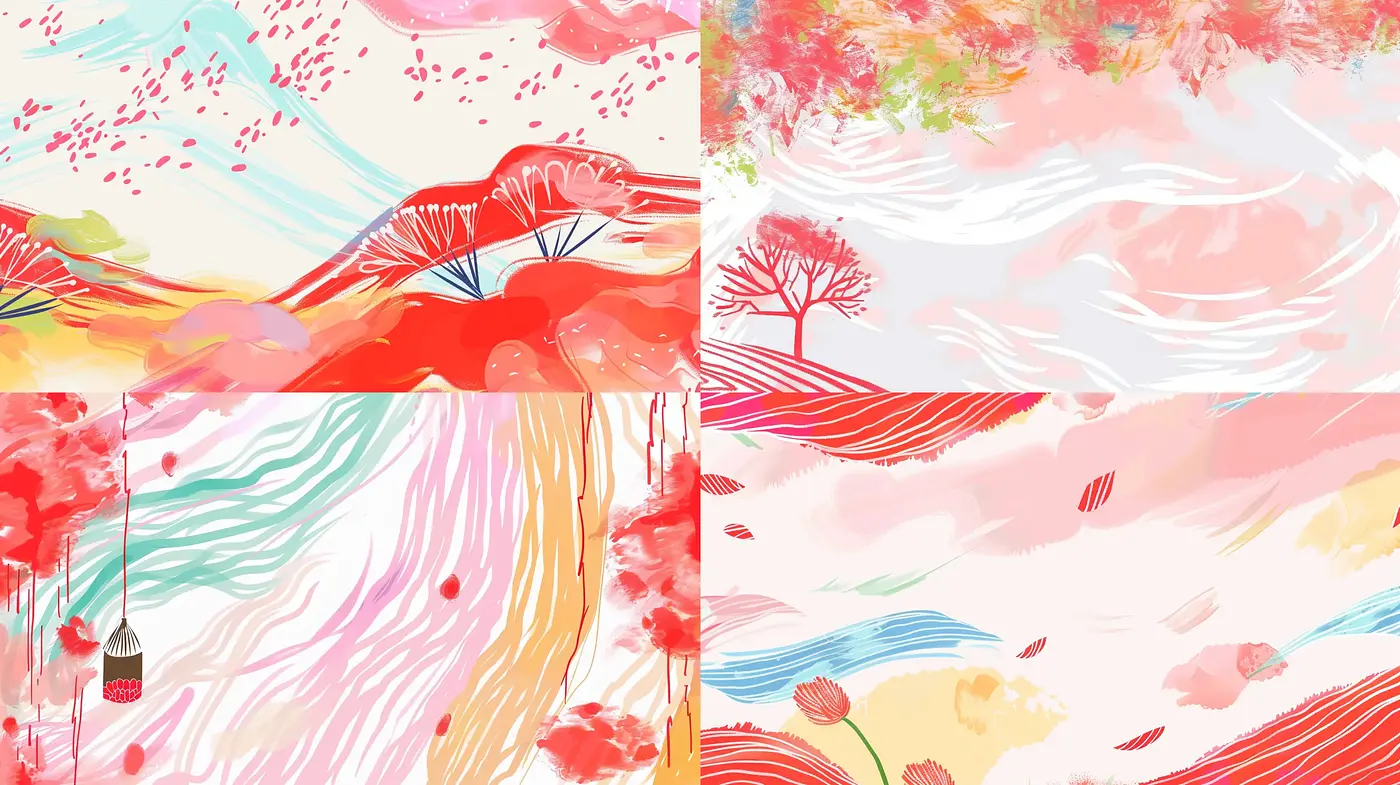 Whimsical Brushstrokes of Chromatic Reverie - Midjourney sref style