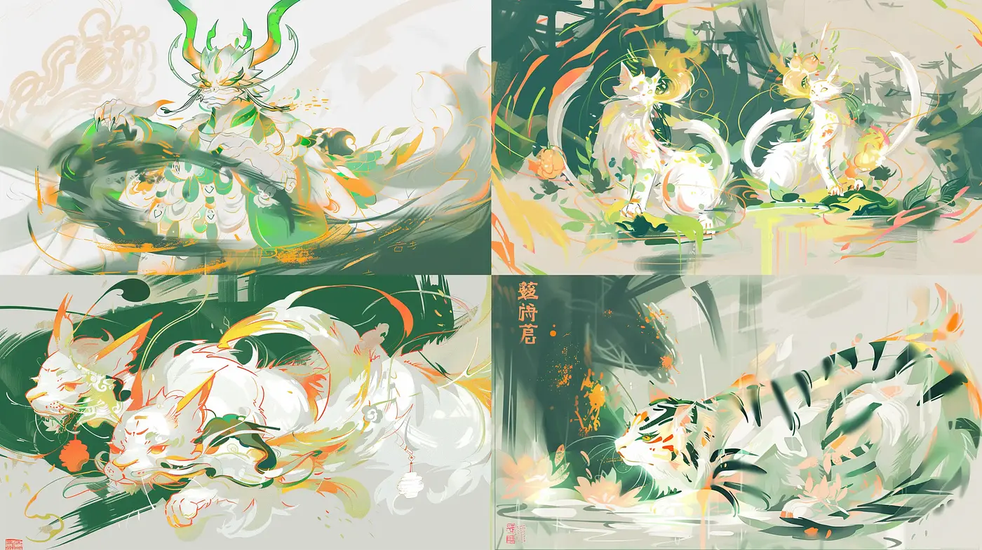Abstract Ethereal Brushstrokes in Serene Tones - Midjourney sref style
