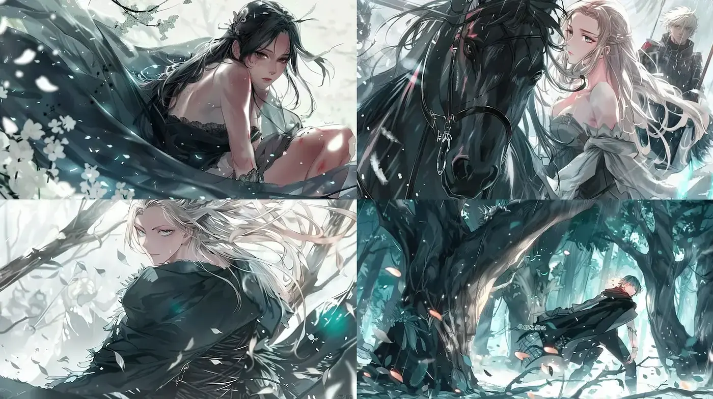 Evocative Environments and Character Emotions Captured in a Dark Fantasy Aesthetic - Midjourney sref style