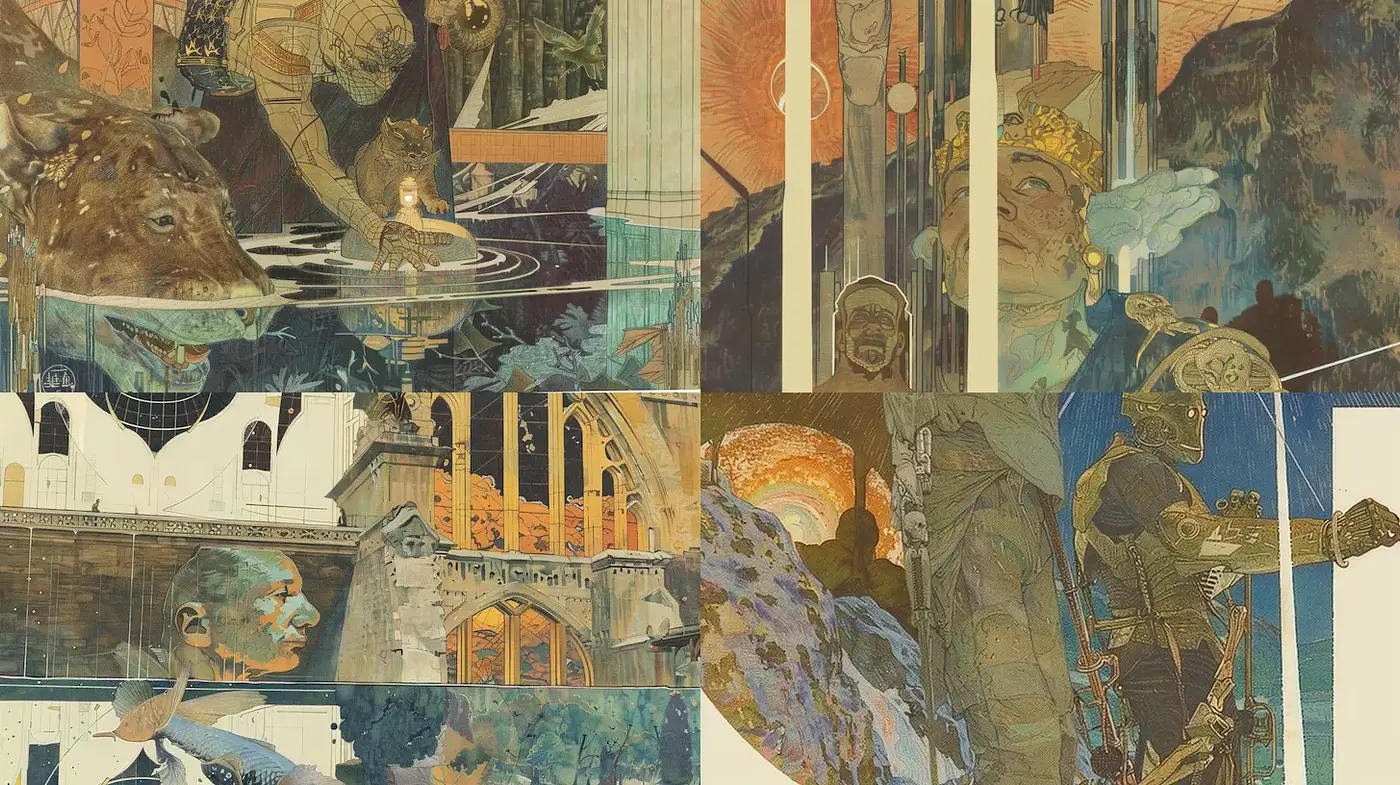 Intricate and Dreamlike Art Nouveau Influence with a Mystical Mood - Midjourney sref style
