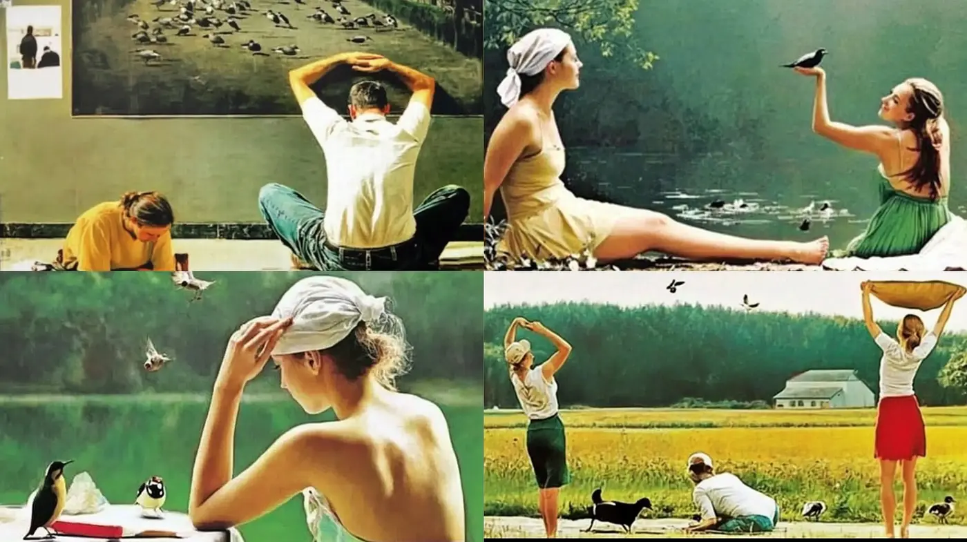 Idyllic Pastoral Hues: A Study in Serene and Harmonious Impressions - Midjourney sref style