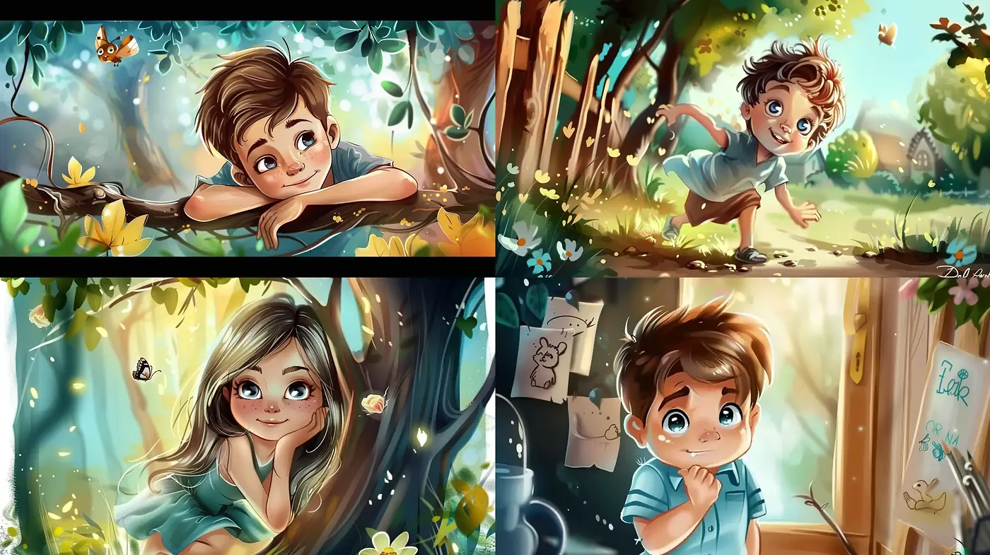 Enchanted Whimsy: Consistently Vibrant Storybook Illustrations - Midjourney sref style