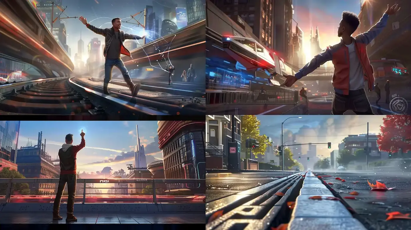 Futuristic Urban Landscapes with a Dynamic Vibe - Midjourney sref style