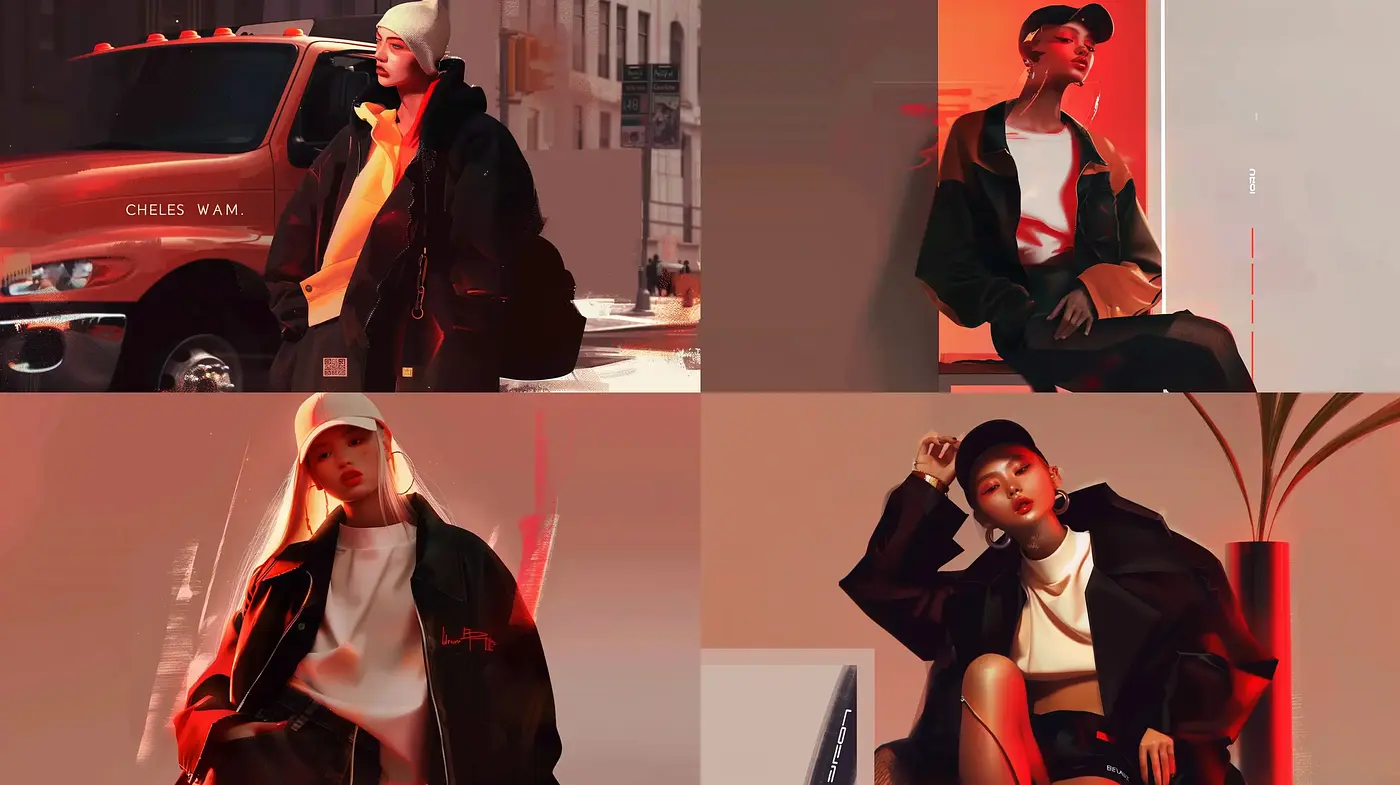 Consistent Warm Tonal Urban Chic - Midjourney sref style