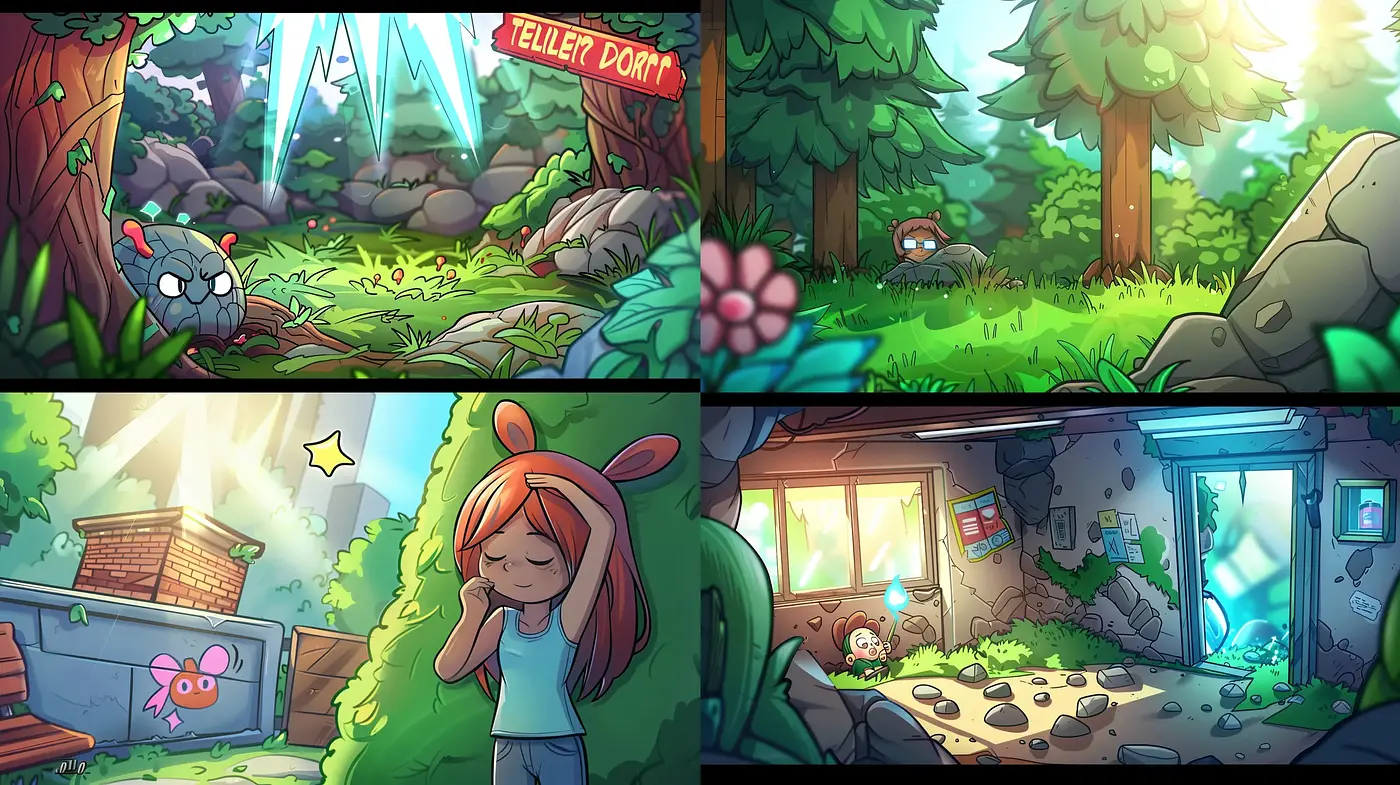 Enchanted Vistas of Lush Animation: A Harmonious Blend of Fantasy and Vibrancy - Midjourney sref style