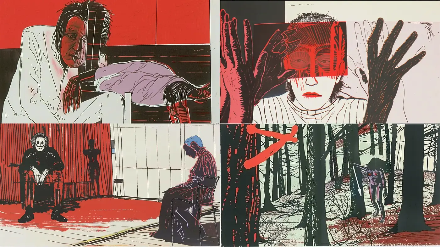 Stark Contrast Expressionism with Graphic Novel Appeal - Midjourney sref style