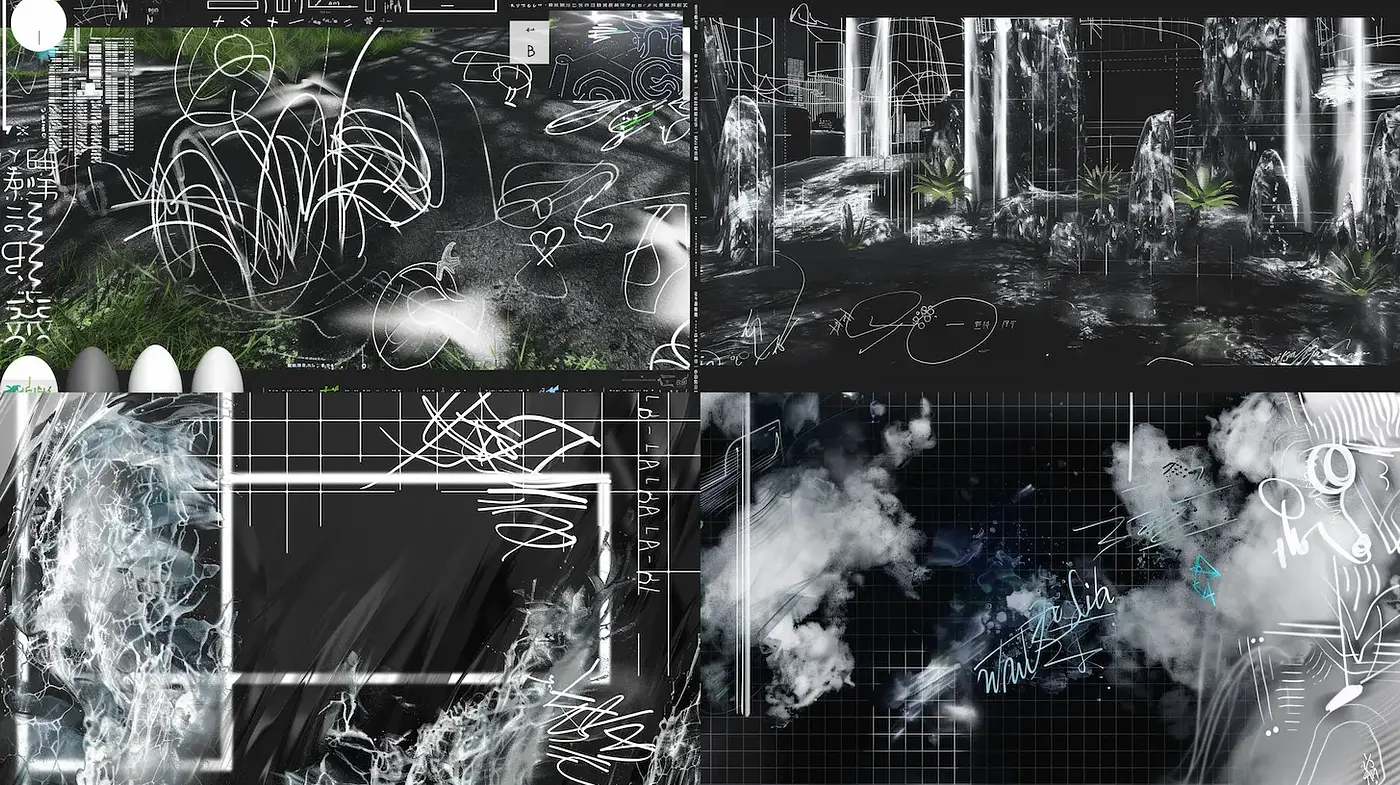 Dynamic Abstract Representation with Urban Aesthetic Touches - Midjourney sref style