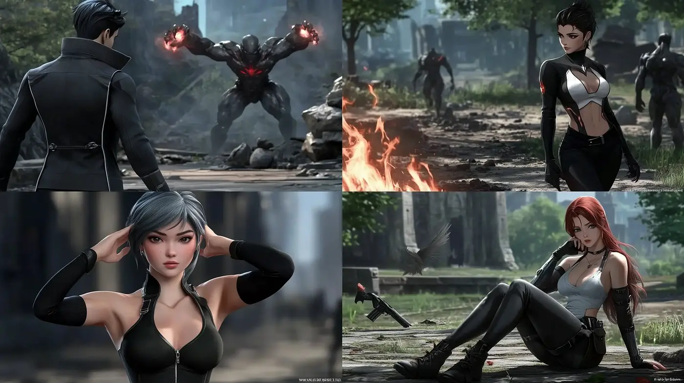 Cinematic Video Game Artistry with a Touch of Realism - Midjourney sref style