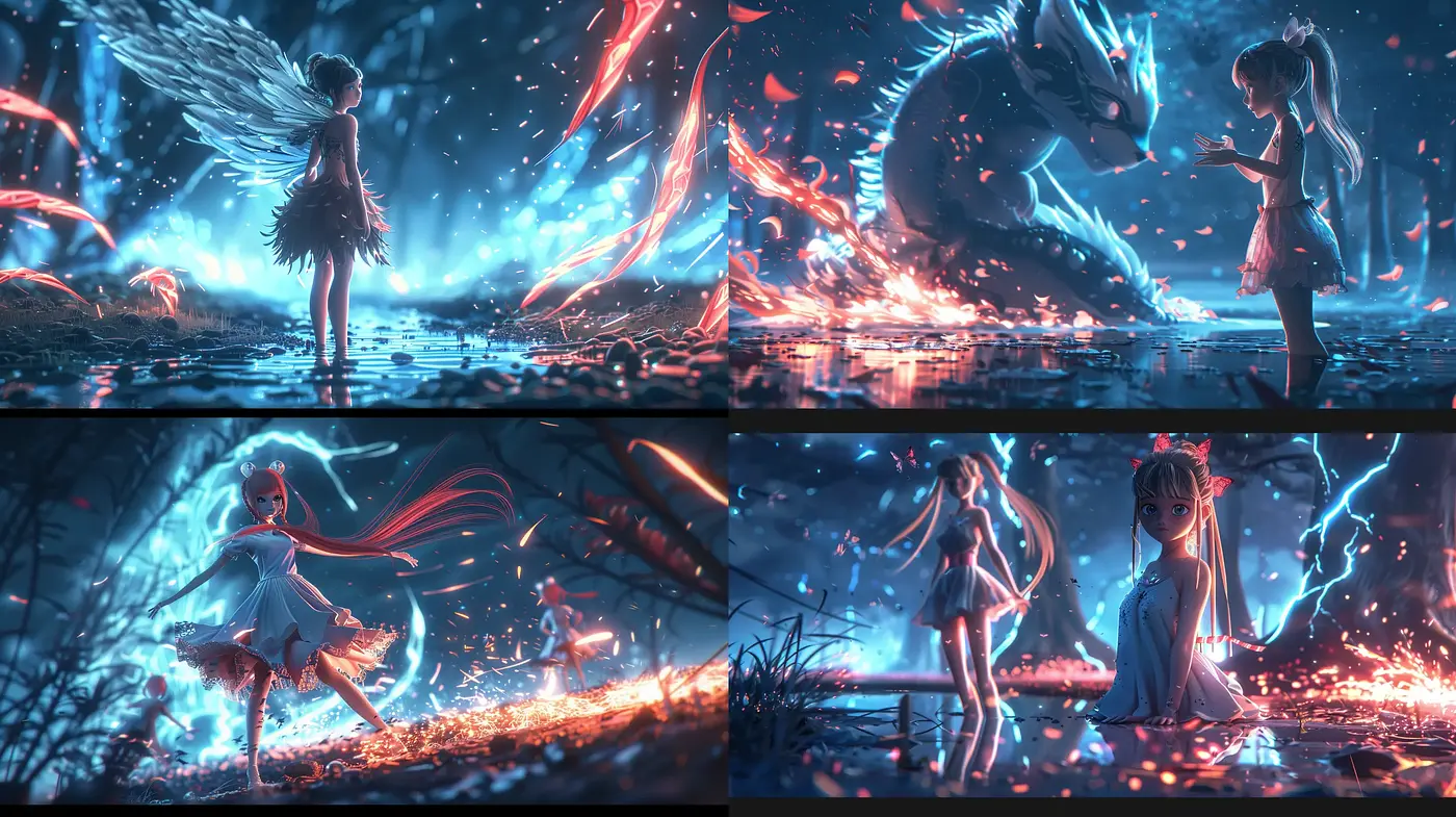 Ethereal Midnight Fantasy with Luminescent Hues and Finely Rendered Detail - Midjourney sref style