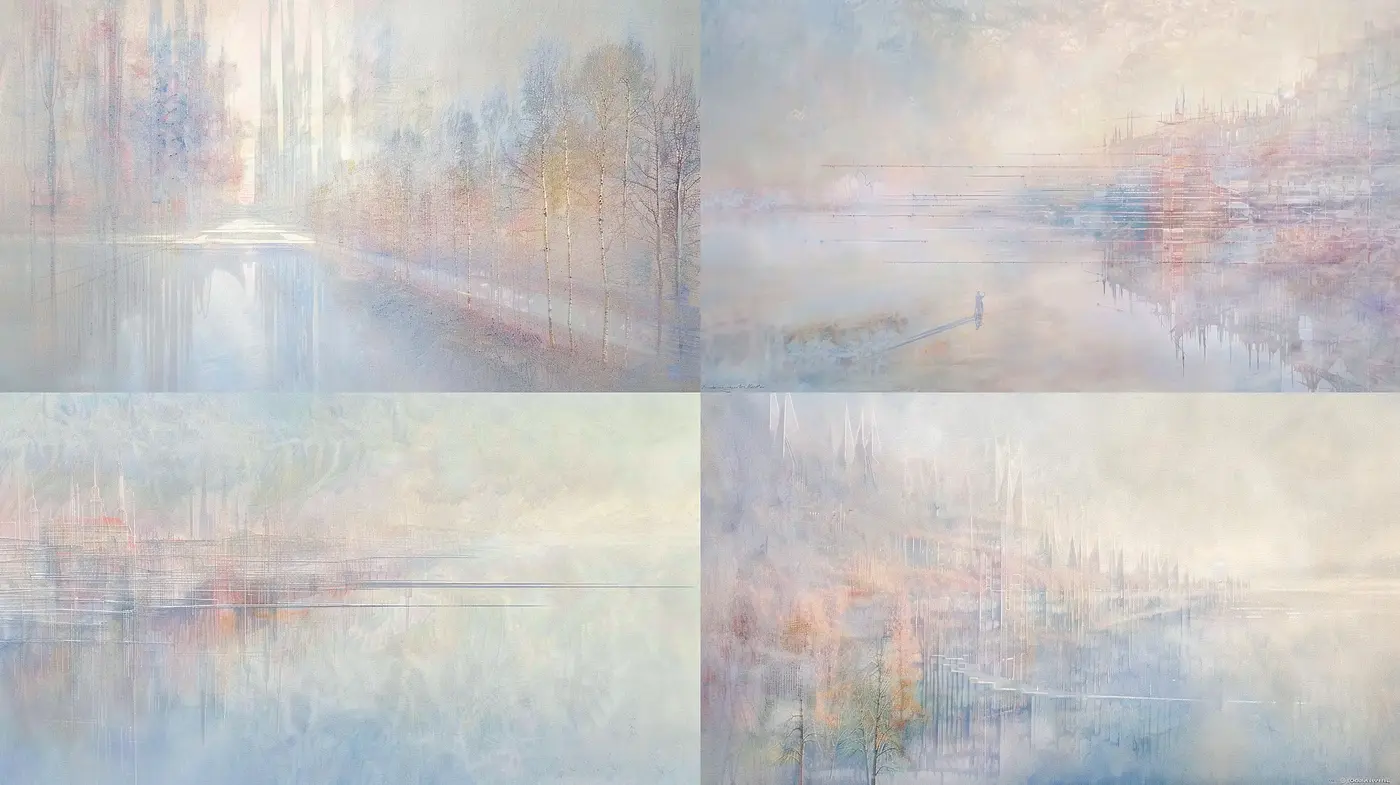 Ethereal Watercolor Dreamscape - Midjourney sref style