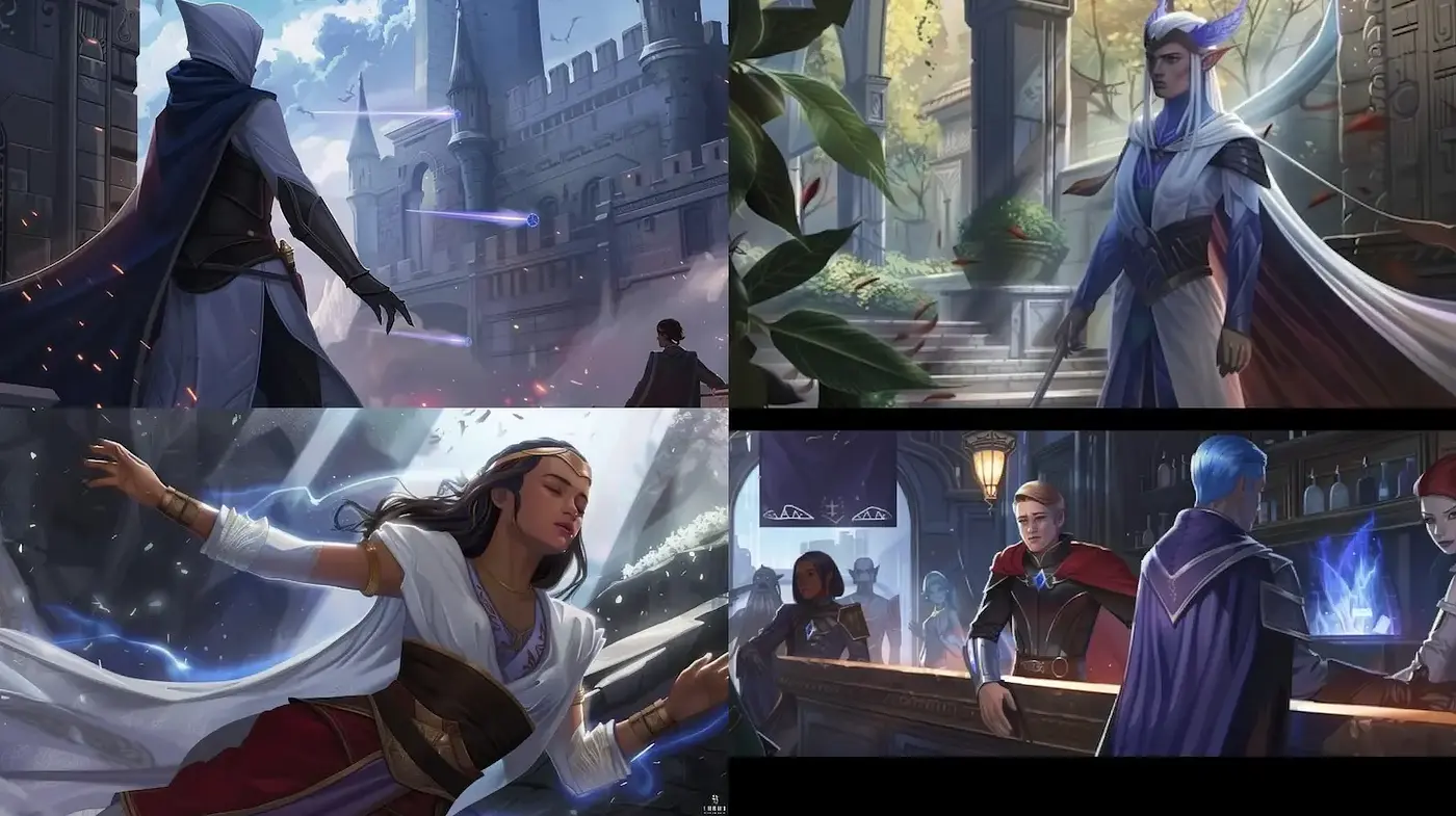 Mystical and Enigmatic Fantasy Aesthetic with Rich Character Design - Midjourney sref style