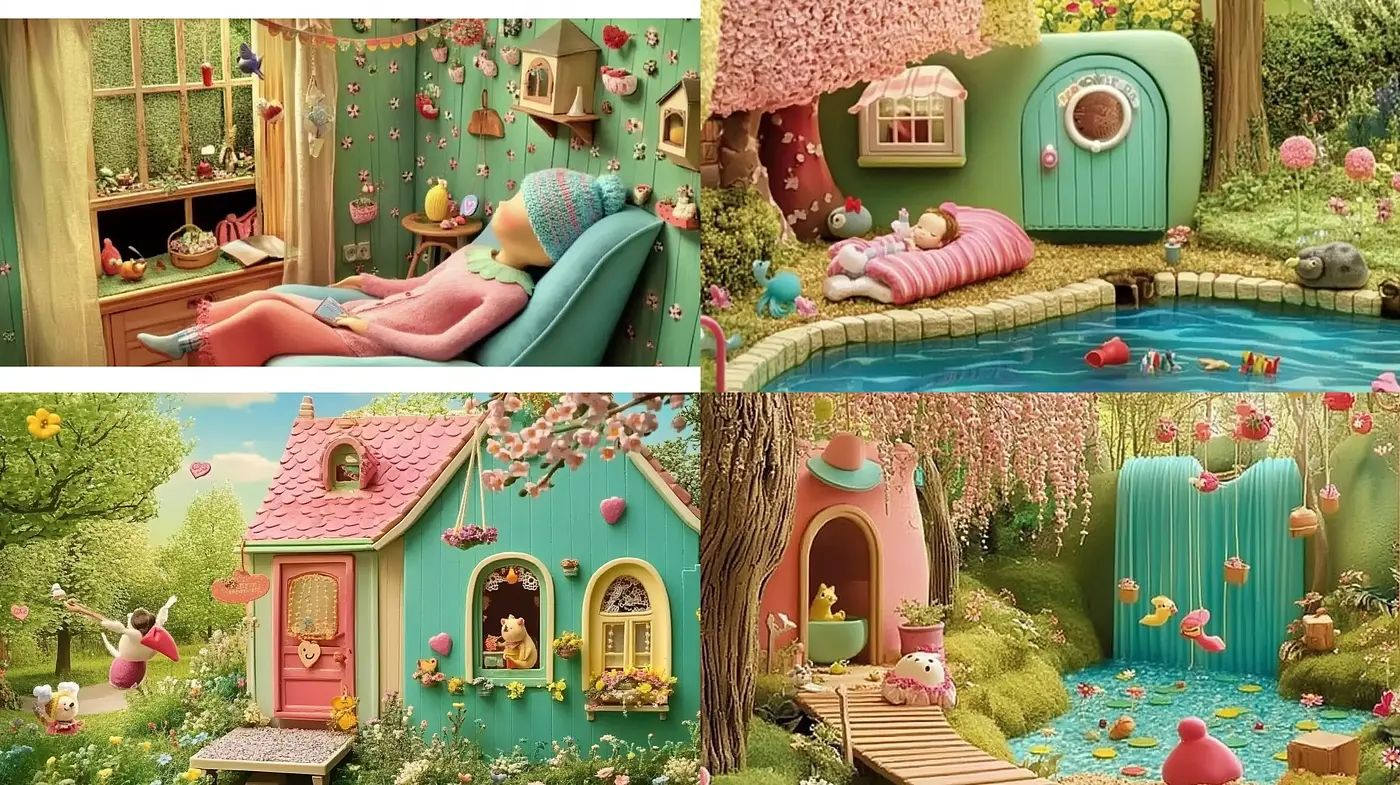 Enchanted Pastel Dreamscape with Whimsical Textures - Midjourney sref style