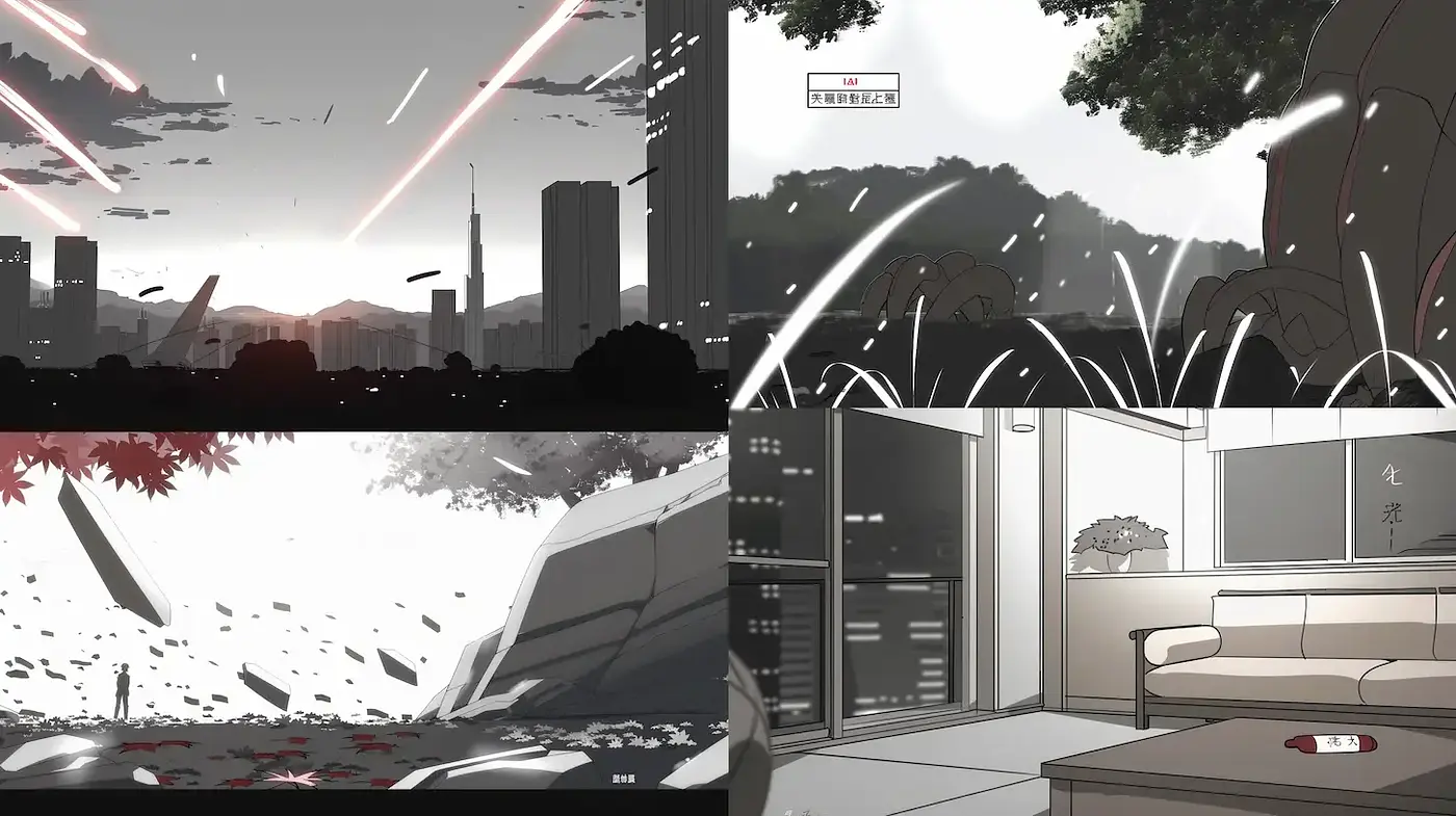 Contemporary digital art with a cinematic touch - Midjourney sref style