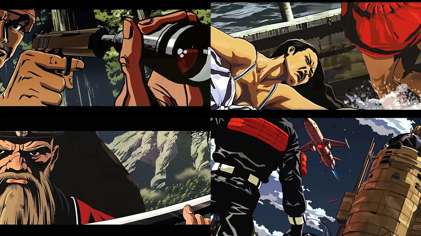 Dynamic Cinematic Anime Essence with Intense Atmospheric Tones - Midjourney sref style