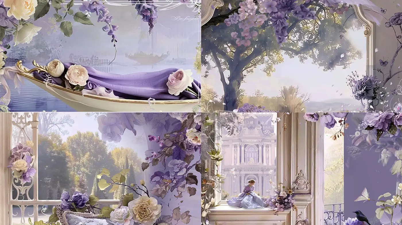Ethereal Springtime Harmony: A Lavender-Infused Pastoral Symphony - Midjourney sref style