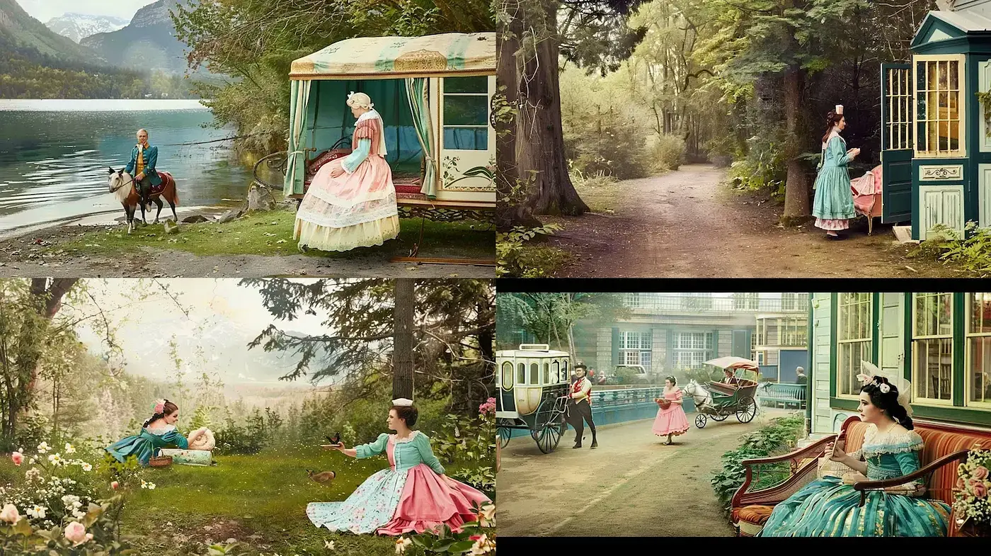 Ethereal Harmony in Nature with Nostalgic Elegance - Midjourney sref style