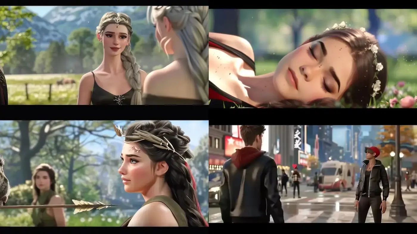 Stylized Digital Portraits with a Mythological and Contemporary Blend - Midjourney sref style