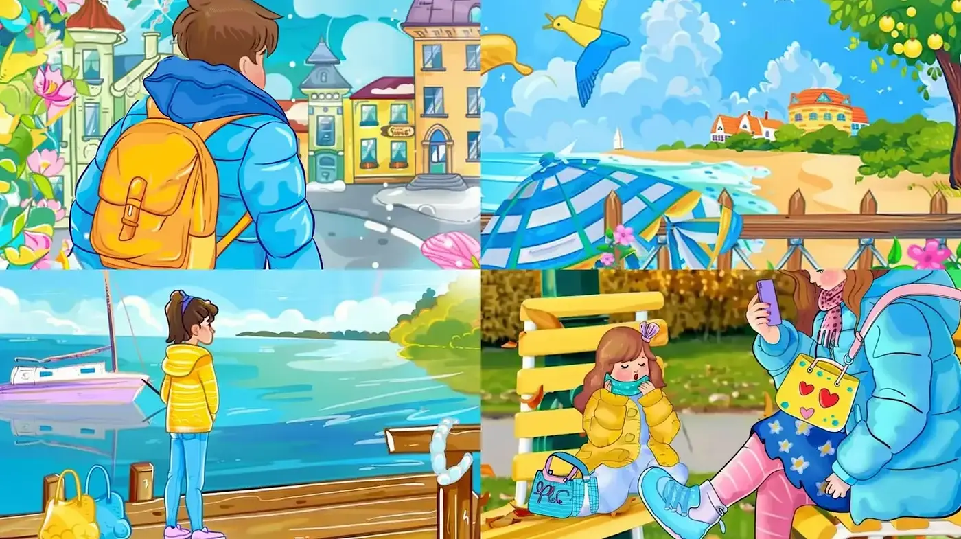 Luminous Daydreams: A Fusion of Vivid Colors and Whimsical Ambience - Midjourney sref style