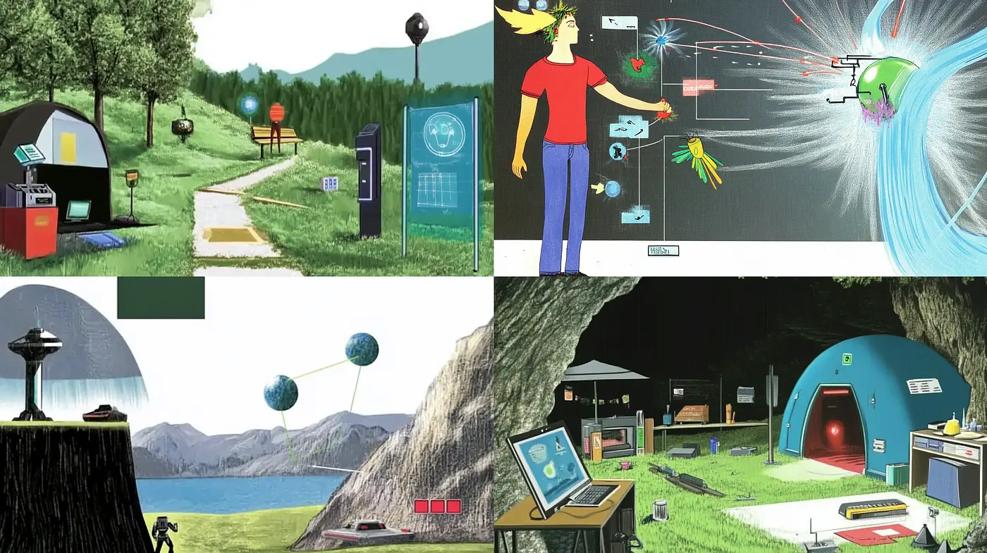 Futuristic Serenity: Synthetic Nature and Technology Merge - Midjourney sref style