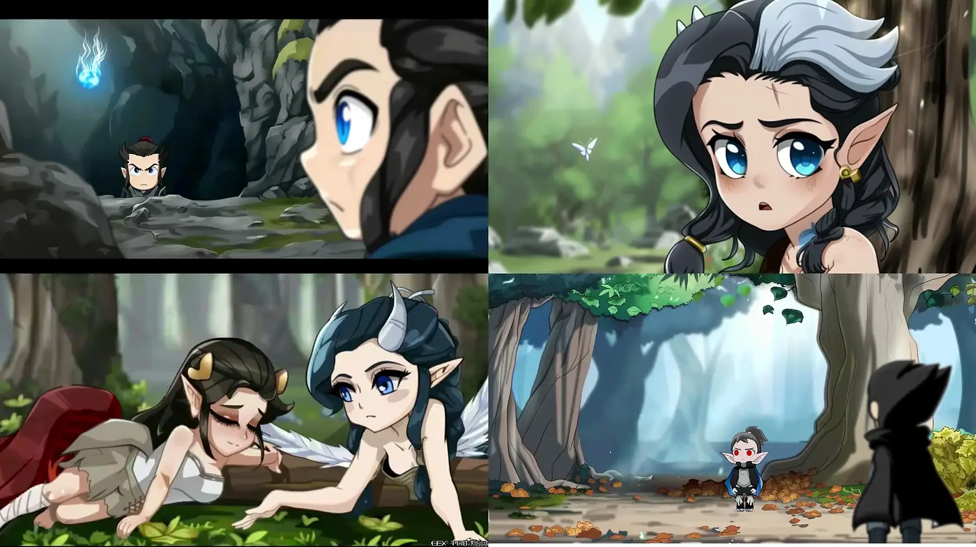 Enchanted Forest Anime Adventure - Midjourney sref style