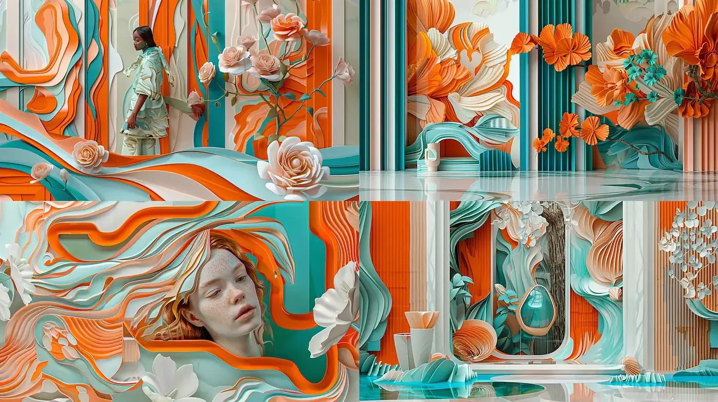 Vibrant and Flowing Organic Textures with a Dreamy Aesthetic - Midjourney sref style