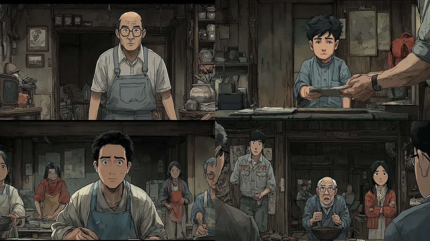 Detailed Anime-Inspired Visual Narrative with Rich Textures - Midjourney sref style