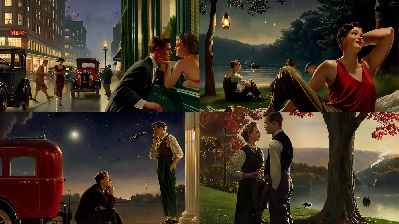 Nostalgic Romanticism with Subtle Modern Undertones - Midjourney sref style