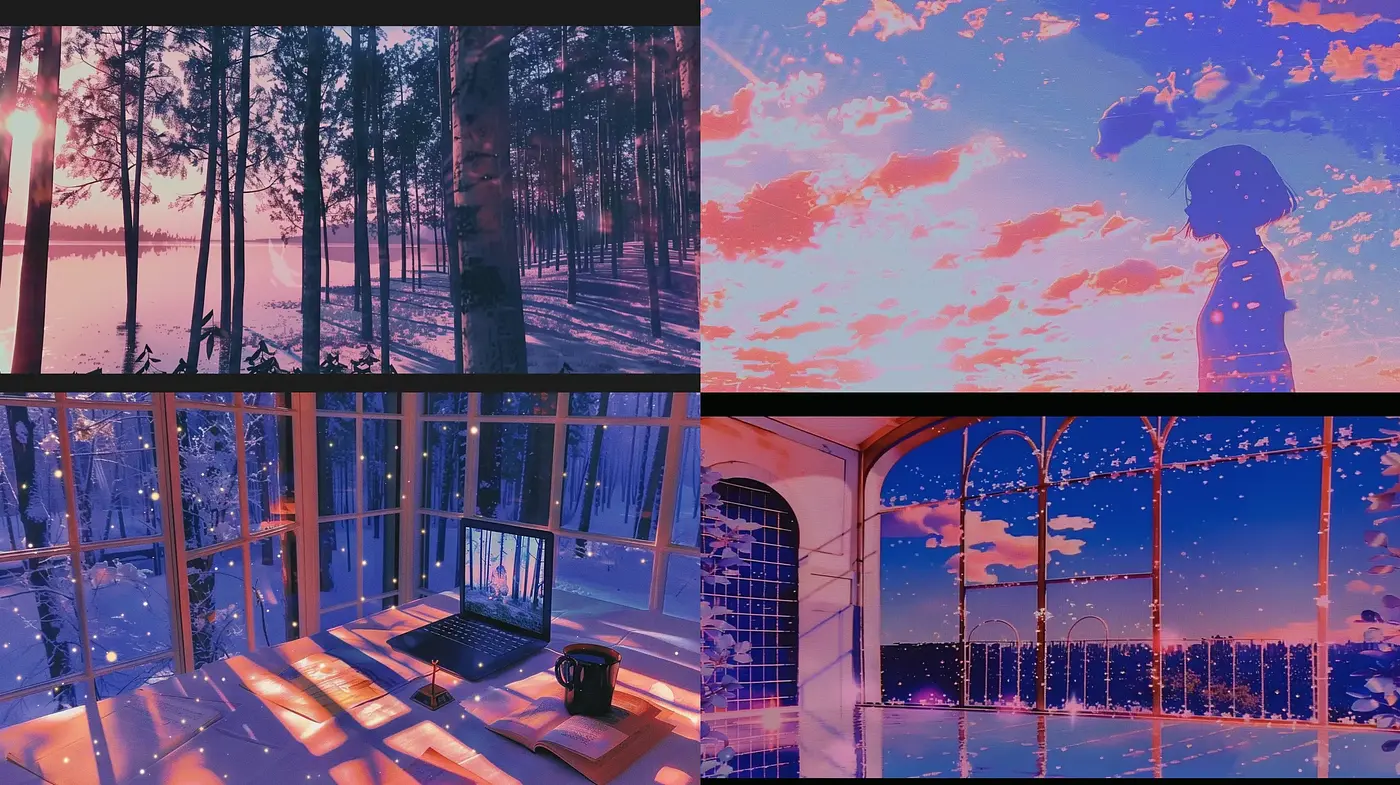 Ethereal Twilight Hues and Stylized Serenity - Midjourney sref style