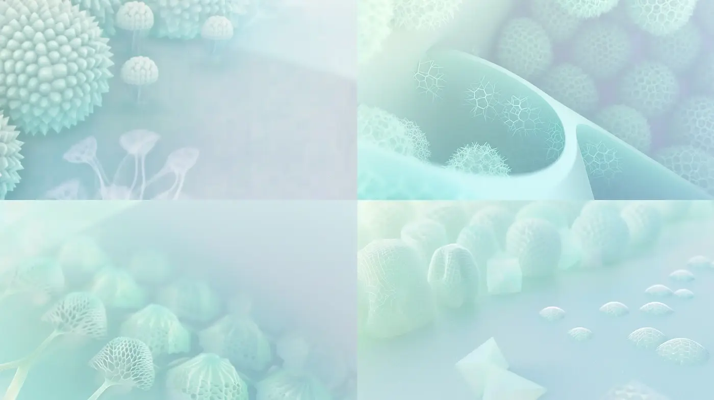 Ethereal Microstructures: A Serene Exploration in Pastel - Midjourney sref style