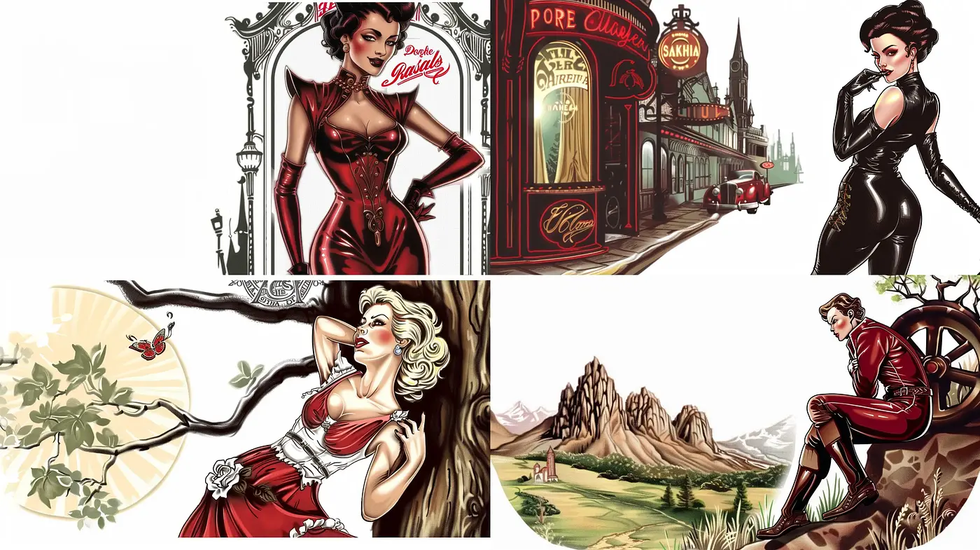 Elegance in Sepia: A Retro Comic Art Homage - Midjourney sref style