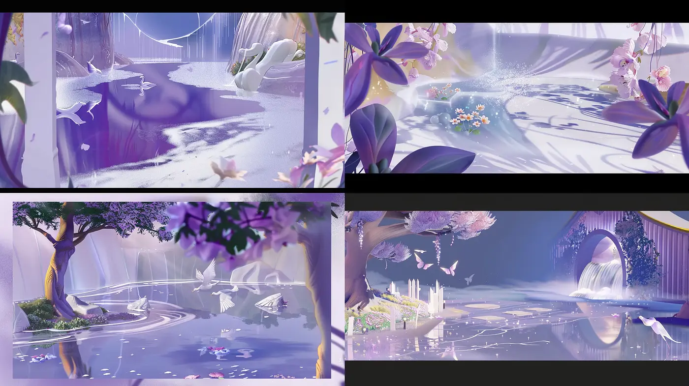 Ethereal Lavender Dreamscape: A Vision of Serene Fantasy - Midjourney sref style