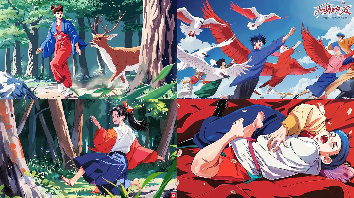 Eternal Edo: A Vivid Tapestry of Japanese Anime Tradition - Midjourney sref style