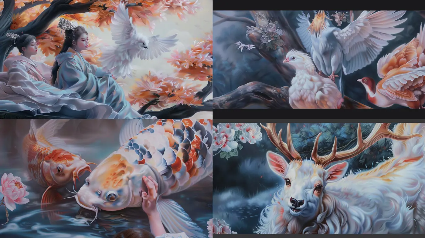 Ethereal Nature Dreamscapes in a Vibrant Pastel Palette - Midjourney sref style