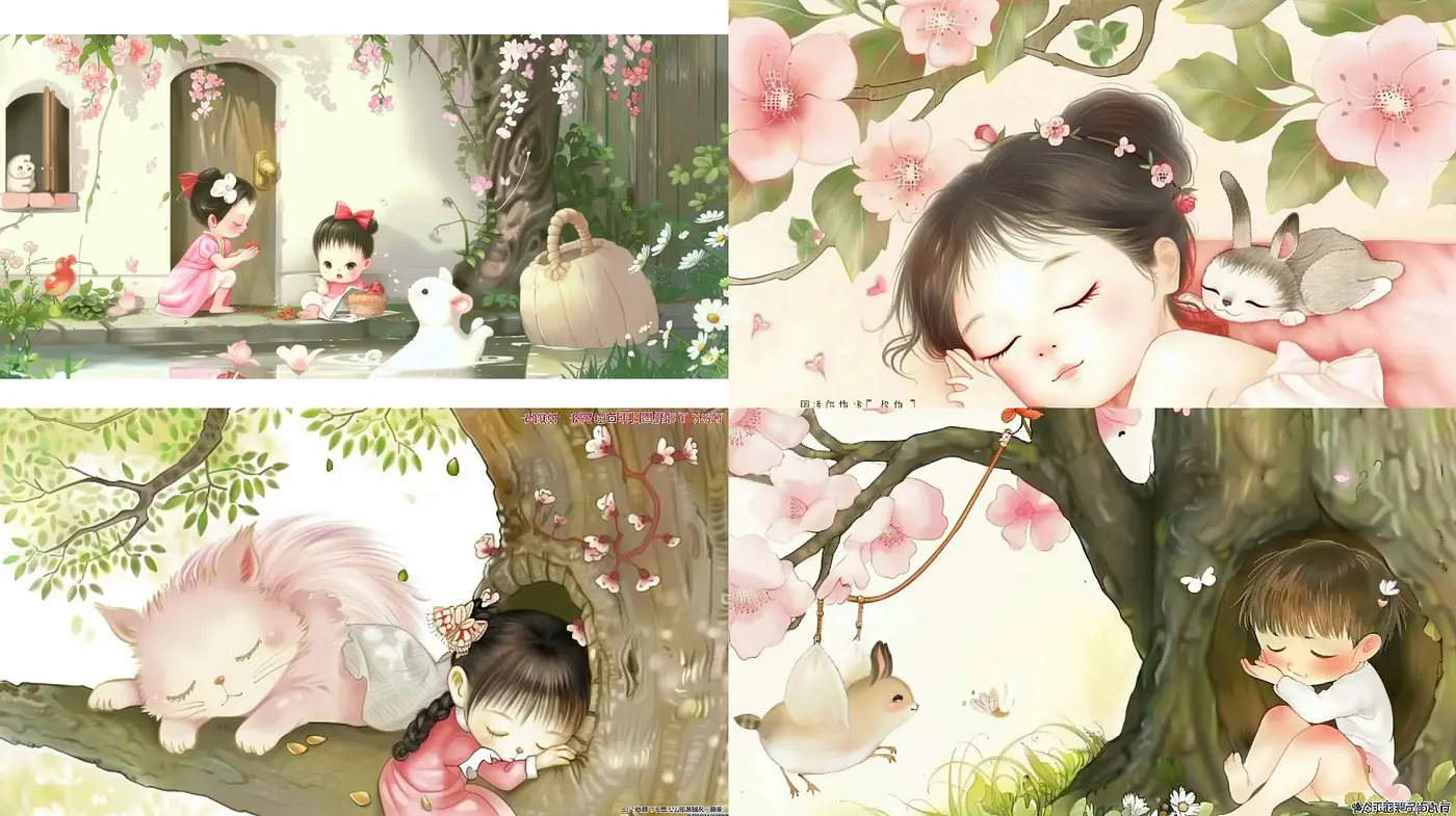 Enchanting Blossom Whispers: A Serene Pastel Japanese-Inspired Fantasy - Midjourney sref style