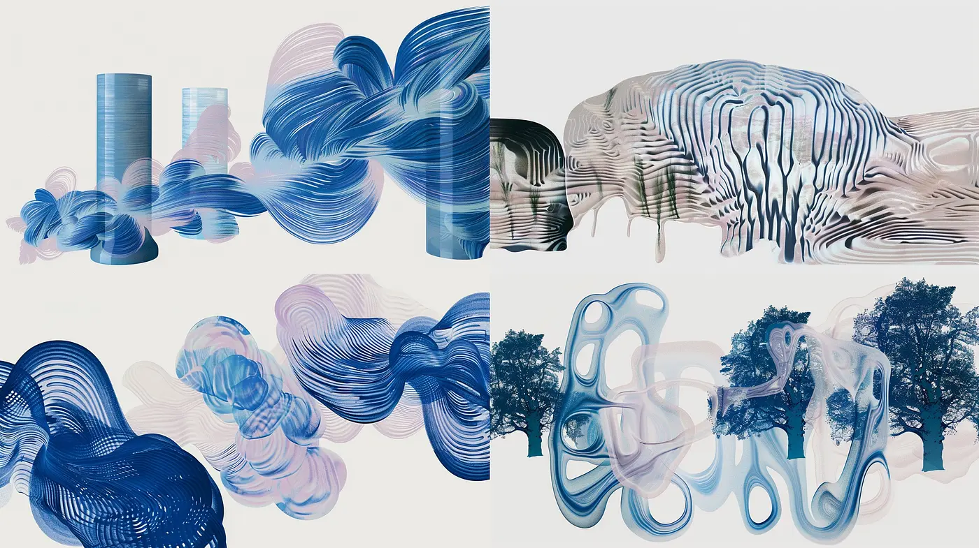 Ethereal Flow of Translucent Hues: A Dance of Serenity and Complexity in Visual Harmony - Midjourney sref style