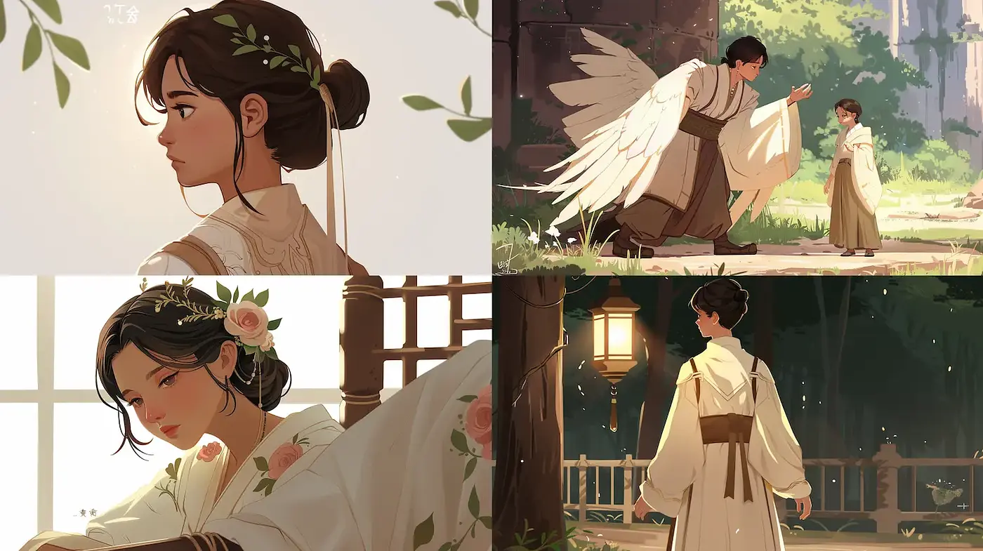 Whimsical and Ethereal Blend of Traditional and Modern Animation Styles - Midjourney sref style
