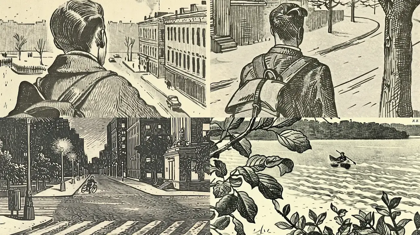 Narrative-driven vintage illustrations with a contemporary touch - Midjourney sref style