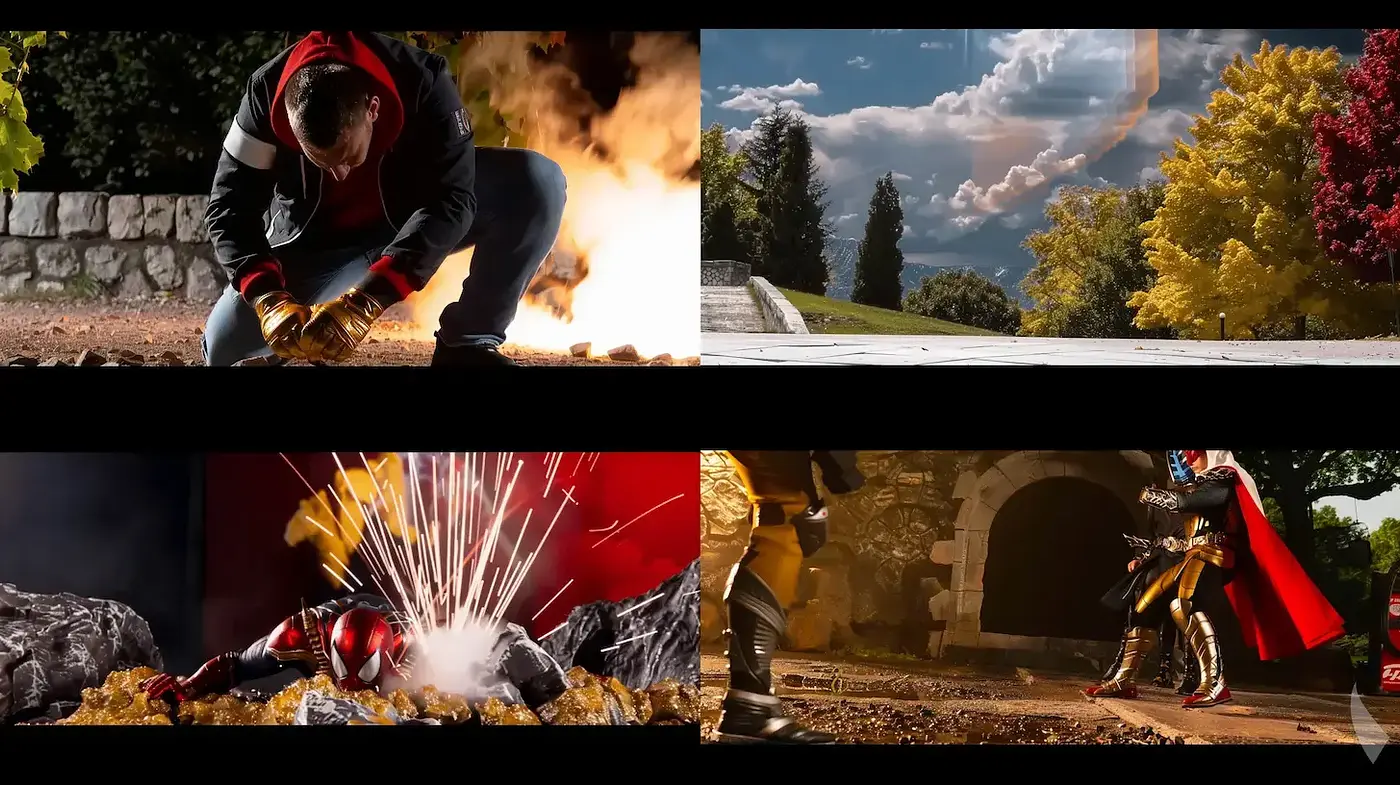 Dynamic Action-Packed Scenes with Dramatic Lighting and Realism - Midjourney sref style