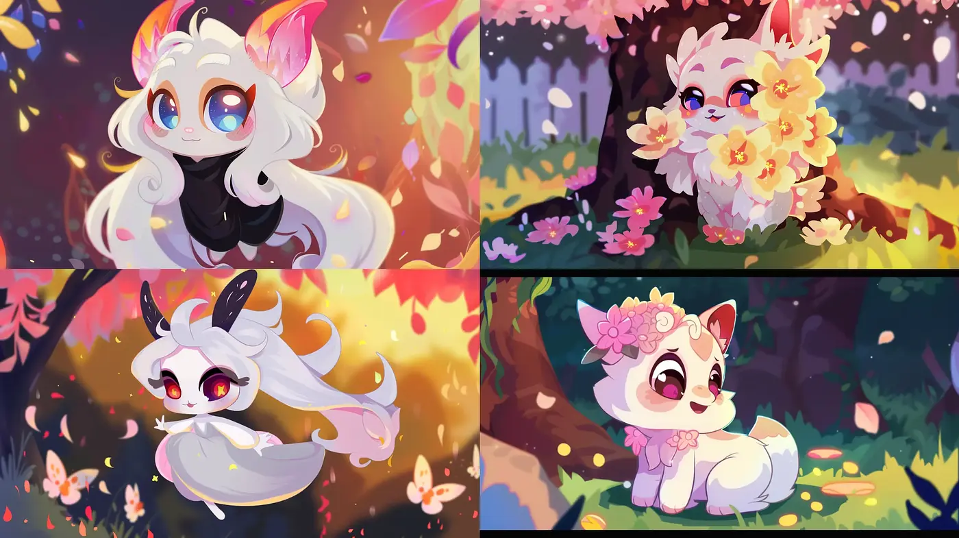Enchanted Whimsical Creatures in Luminous Dreamscapes - Midjourney sref style
