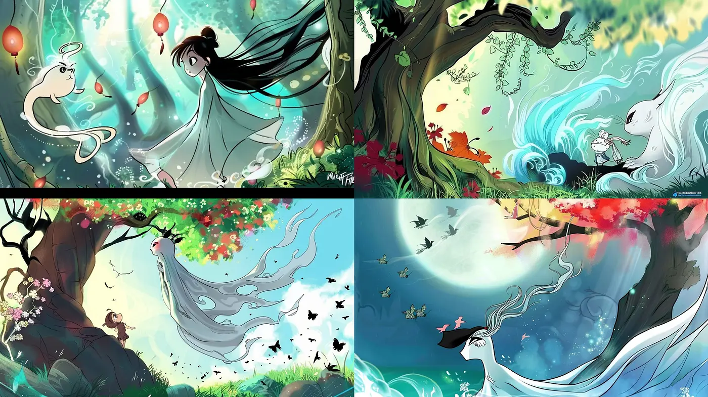 Ethereal Dreamscape: An Artistic Fusion of Whimsy and Tranquility - Midjourney sref style