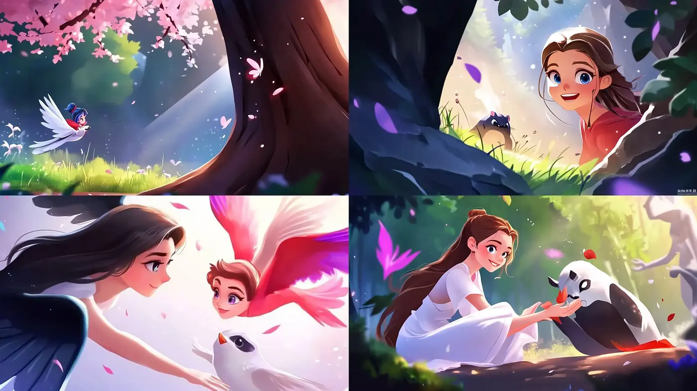 Enchanting Storybook Whimsy: An Evocative Dance of Colors and Light - Midjourney sref style